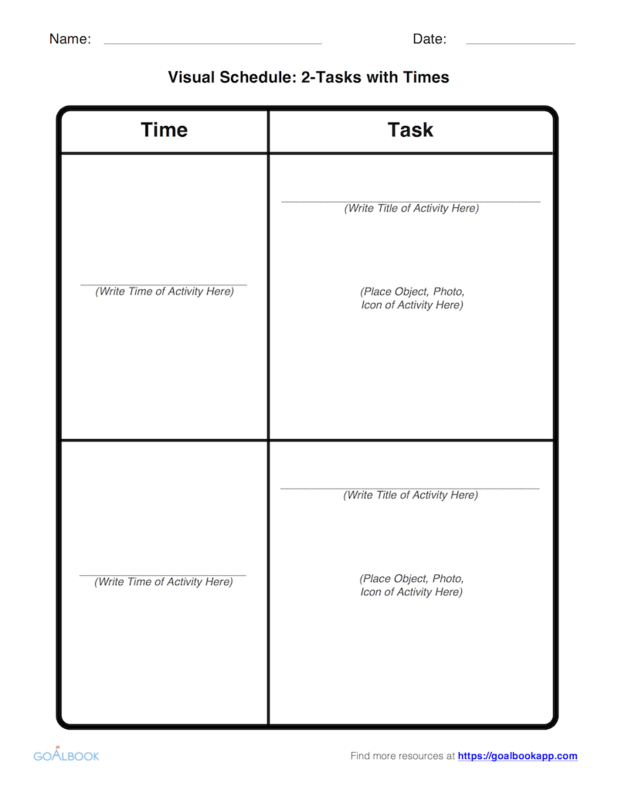 Visual Task Schedule | UDL Strategies